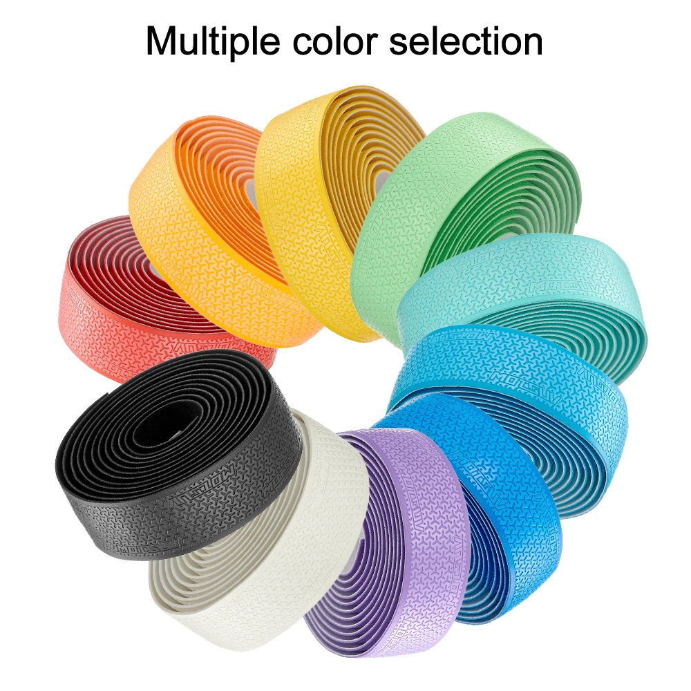 MOTSUV EVA Bar Tape High Tenacity Handlebar Tape Adhesive Bike Handle Shock Absorbing Bar Hole Road Bike bike handlebar tape