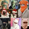 Winter Hat Cartoon Knitting Hat Animal Ear Cosplay Hat Outdoor Sport Hat Woolen Caps Windproof Headwear Balaclava Dropship 1