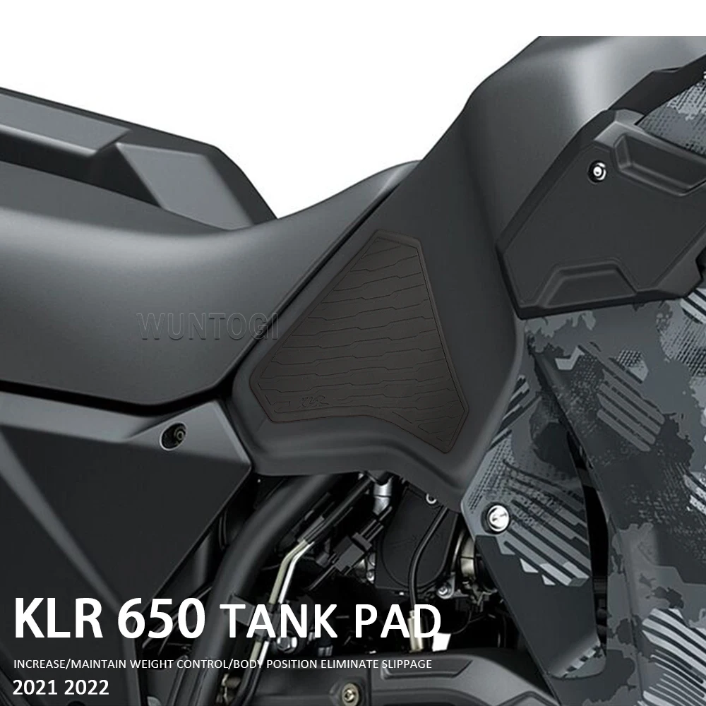 

2021 2022 New Motorcycle KLR 650 Tank pad For Kawasaki KLR650 Protector Stickers Decal Gas Knee Grip Traction Pad Tankpad