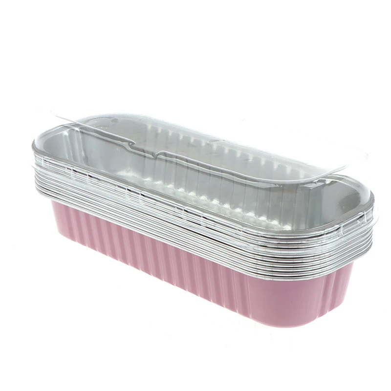 10pcsAluminumFoilBakingCakeBoxCupcakeBakingPanPuddingBoxWith