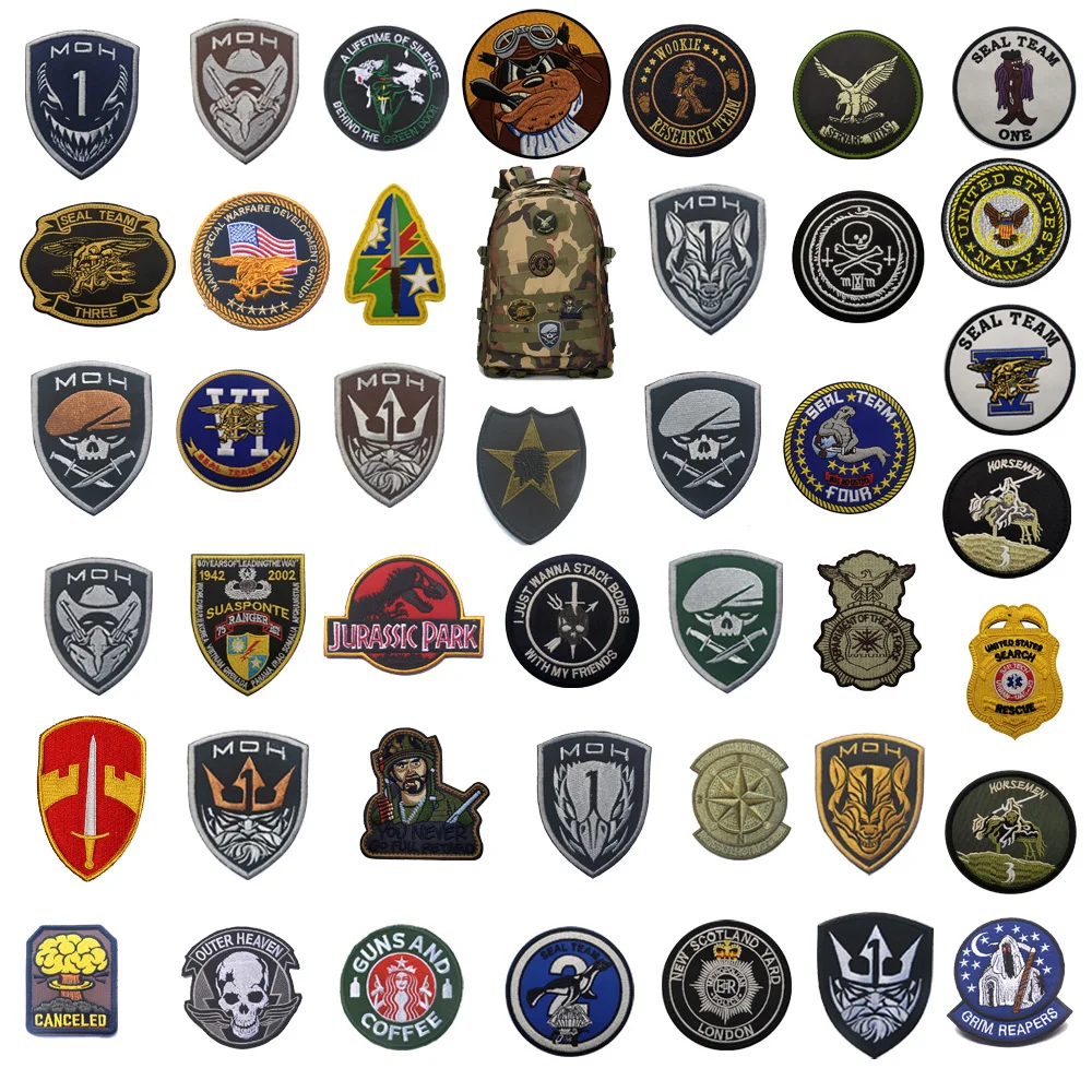 Military Fan Series Seal Team Project Honor Medal Of Honor Epaulet 3D Ricamato World War Ii Zaino Hook And Loop Patch