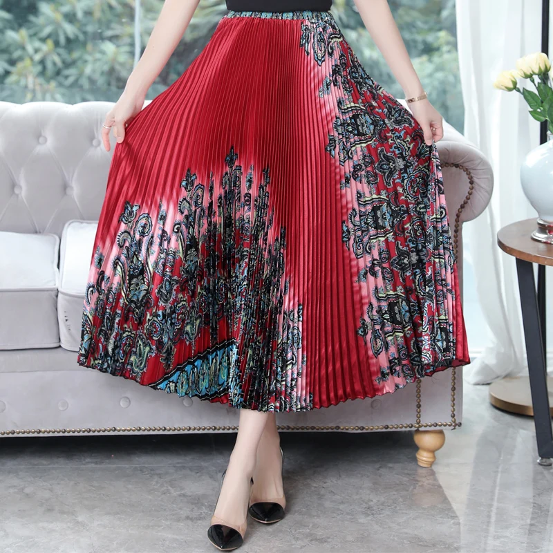 GOLDSTITCH - Falda Plisada De Cintura Alta Para Mujer