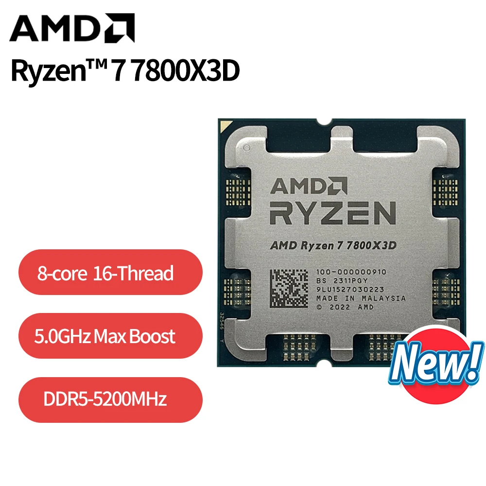 Amd Ryzen 7 7800x3d Gaming Processor - 8 Core & 16 Threads - 5.00 Ghz Max  Boost Clock - 96 Mb L3 Cache - Integrated Amd Radeon Graphics : Target