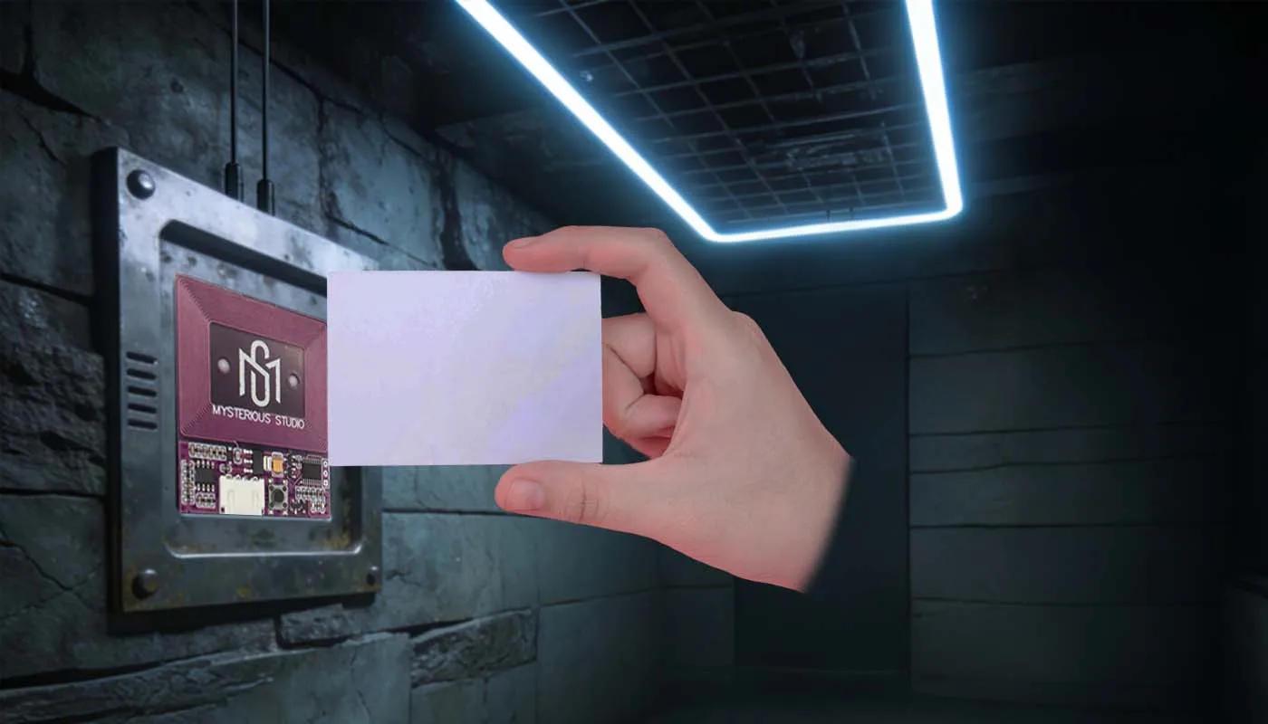 Mystery Studio Escape Room Requisiten Elektronisches Puzzle Escape Room Spiel Escape Room RFID-Sensor Platzieren Sie die Karte auf dem Sensor, um zu entsperren 1987 – Detail 3