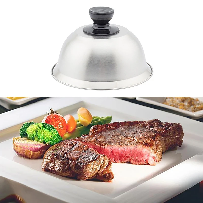 Grill Dome Cover Stainless Steel Burger Cover Round Pot Lids For Cookware Kitchen Burgers Barbecue Steaks food cover