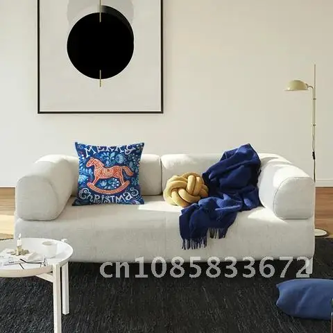 

Animal Cartoon Linen Cushion Cover Folk Art Pillow Cover for Living Room Sofa Decorative Cojins Home Decor Funda Cojin
