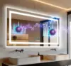 Extra Long Rectangle LED Bathroom Mirror with Bluetooth Speaker Front-lit and Backlight Vanity Mirror Smart Anti-fog 1