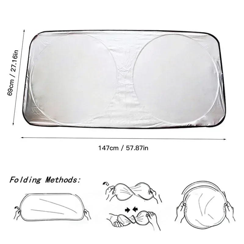 150*80cm Car Windshield Cover Sunshade UV Protection Shield Car Styling Folding Window Sun Shade Windshield Block Cover