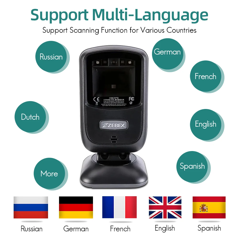 Area Imager 2D and 1D Barcode Scanner USB Barcode Scanner