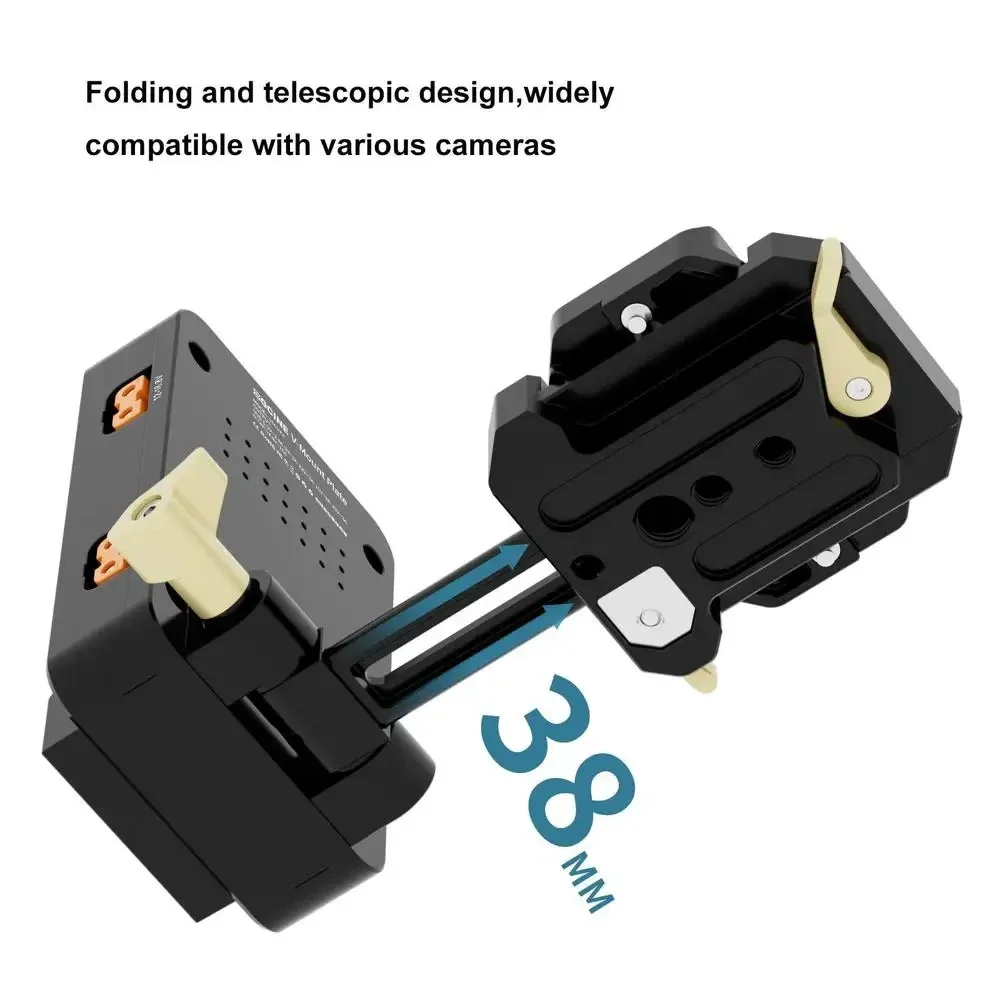 ZGCINE VM-VP4 V-Mount Battery Plate with Arca-Swiss Dual Quick Release Plate for