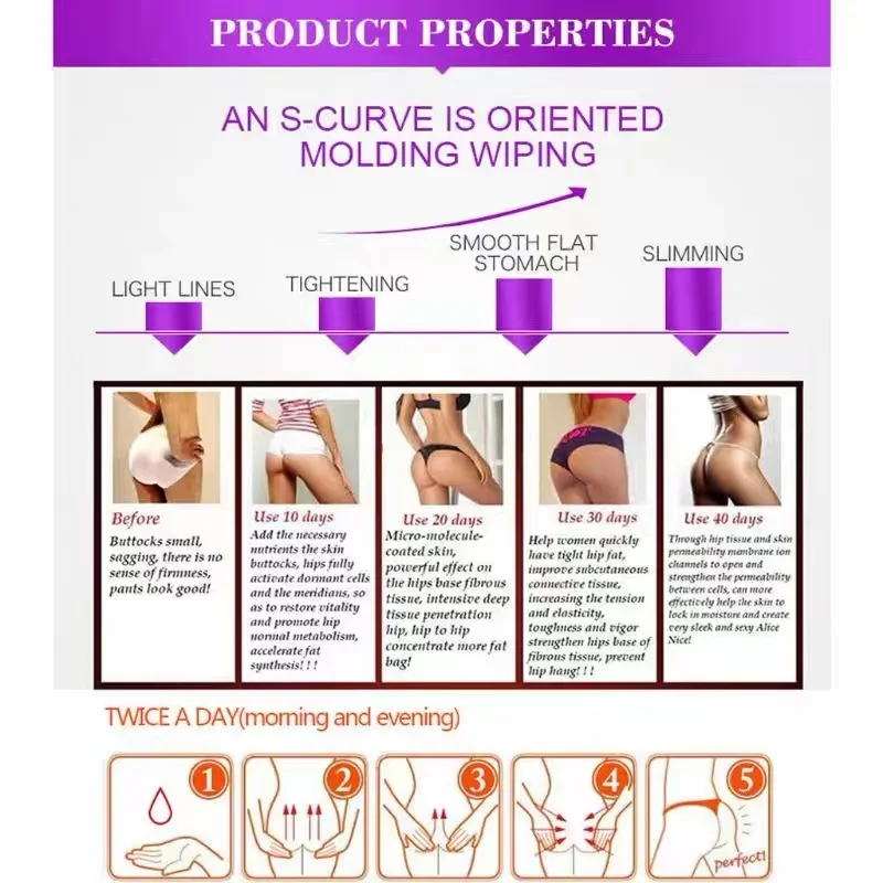 Buttock/Breast Sexy Hip Enlargement Essential Oil Cream Effective Slimming Firming Lift Up Butt Skin Care Beau_voghion.com