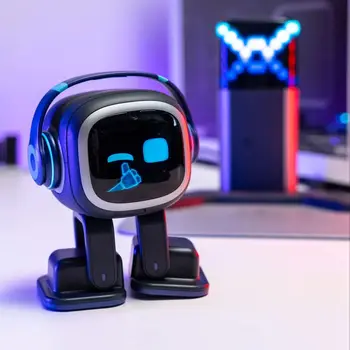 Supporto Italiano Robot EMO Smart AI 2025 - Controllo vocale, riconoscimento facciale e domotico, robot compagno educativo per ufficio intelligente