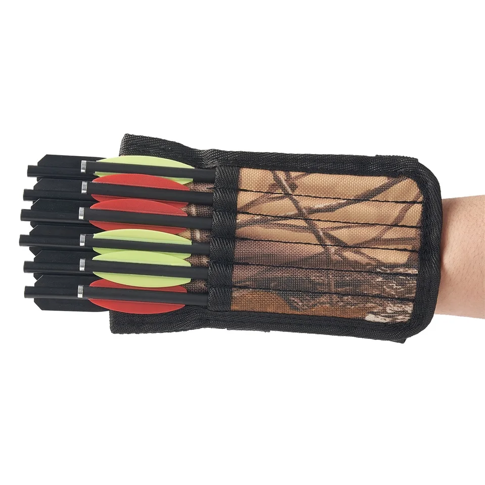 Carquois Double Face Camouflage HNZMDY - Porte Boulons Pour Arbalète - 12 Flèches