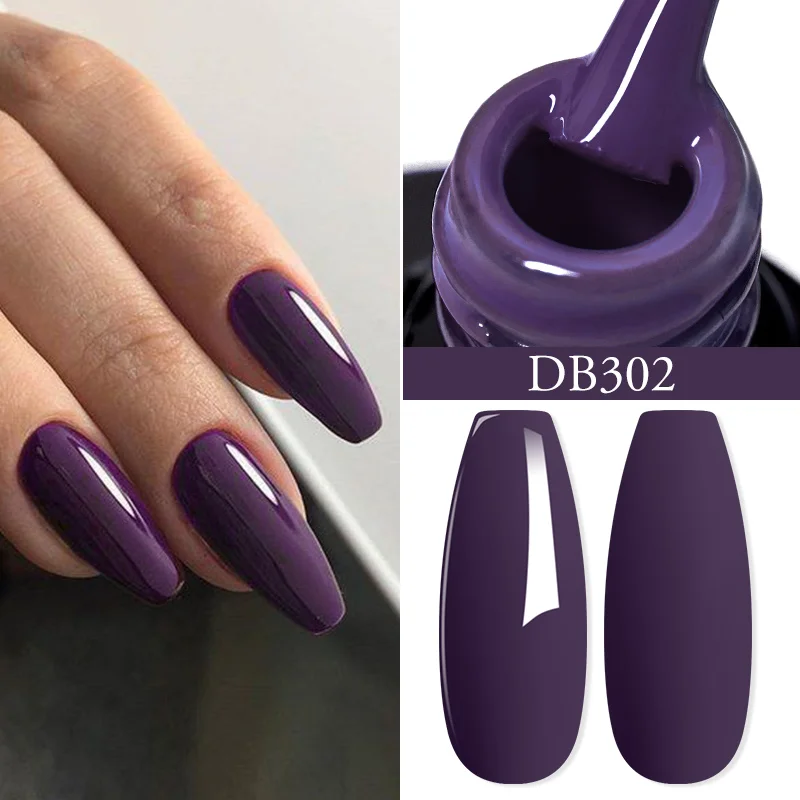 Mtssii 6ML Chocolate Brown Color Gel Nail Polish Solid And Glitter Gel Autumn Winter Semi Permanent Gel For Nails Nail Art 4