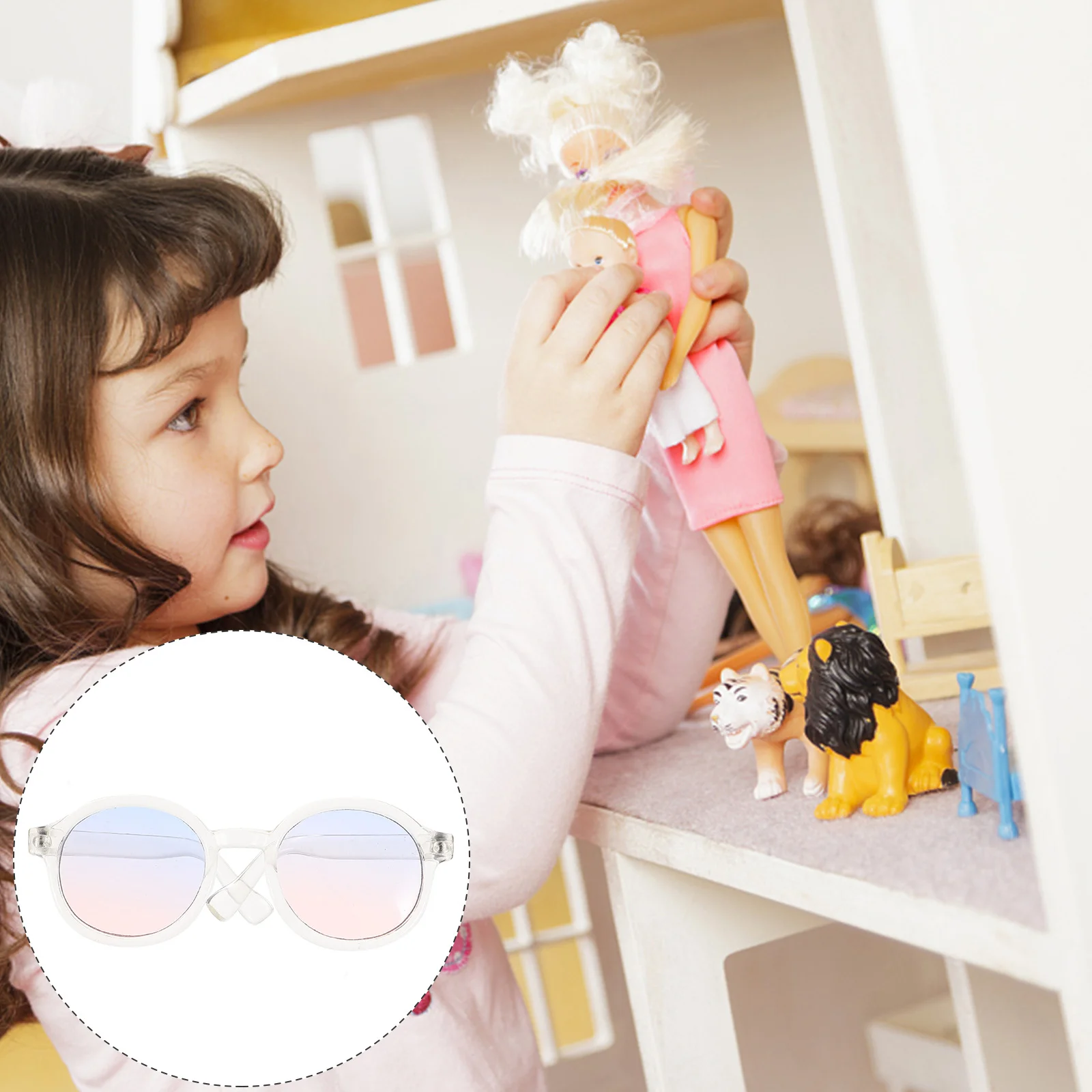 

of Doll Eyewear Dress Up Accessory Eye-catching Doll Glasses Eyeglasses for Doll Dress Up