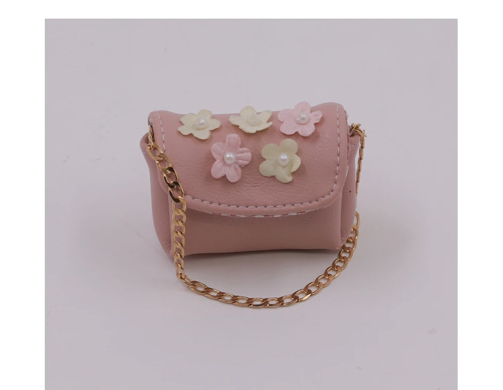Neo Blythe Doll Pink Floral Leather Bag 9