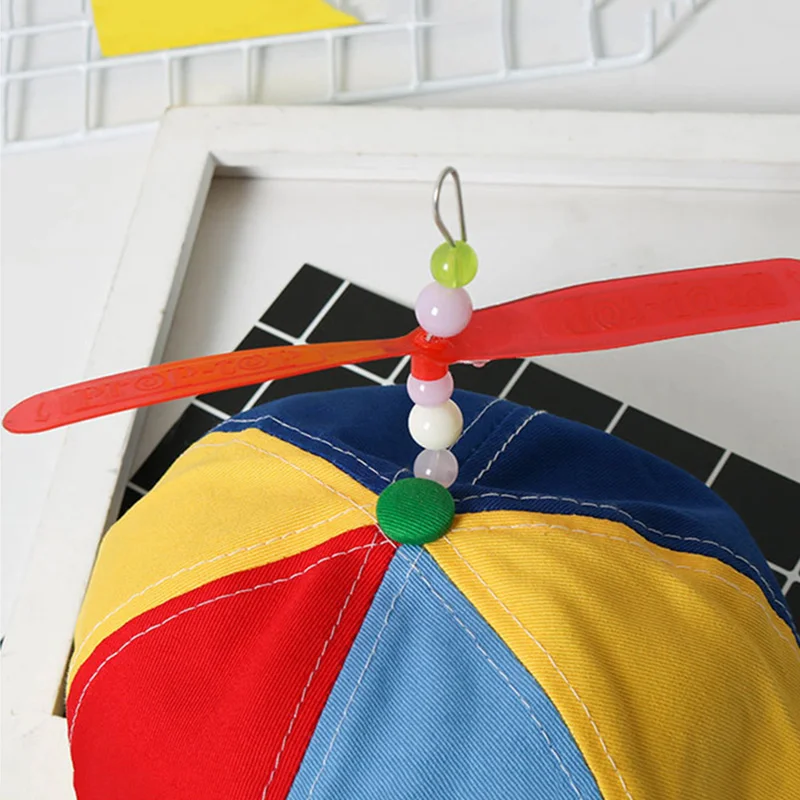 Propeller Cap Hat Helicopter Rainbow Tweedle Dee Dum Pride Fancy Dress Supplies New Fashion Cute interest Gift  LL@17 2