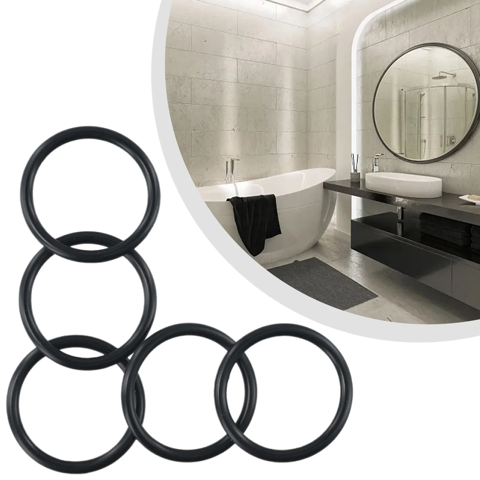 

High Quality Practical O Ring Seal Seal 5 Pack Replacement Basin Drain Bath SInk For 38mm Inner Diameter: 28mm