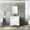 30" Bathroom Vanity Cabinet with Sink Combo Set, Undermount Ceramic Sink, Matte Black Faucet, High-Definition Mirror 1