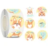 100-500PCS Seals Stickers Corgi Cartoon Dog for Stickers Packaging Home Made Animal Rolling Stickers Labels