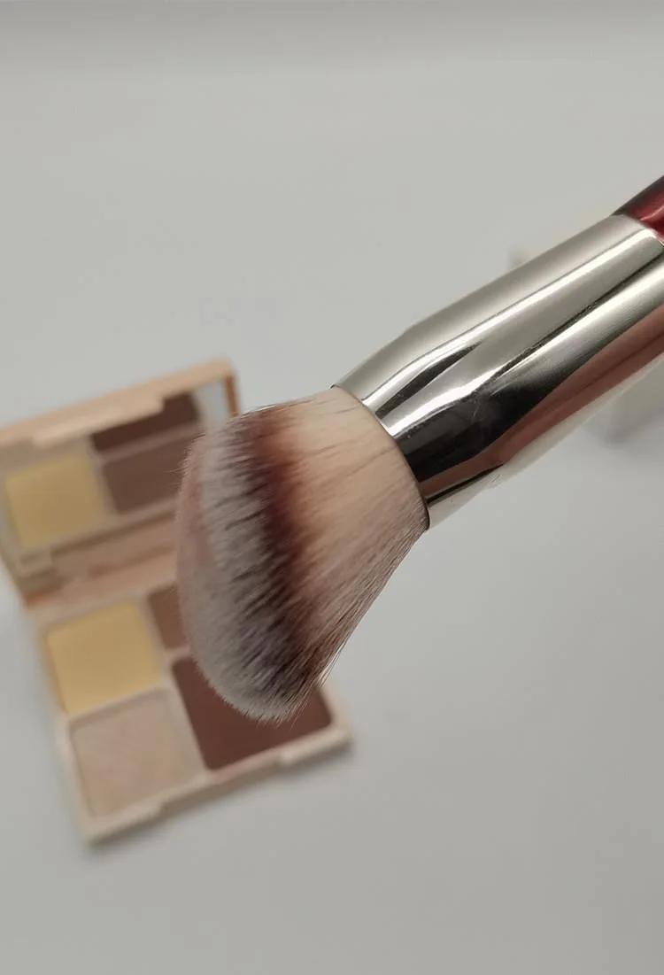 1pc 101 Contoured Foundation Makeup brushes Angled Liquid Base Concealer Make up brushes Red wood handle cosmetic tools 506 3