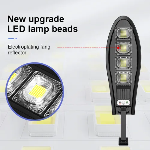 모션 센서 태양광 LED 조명, 강력한 정원 조명, 야외 10000W 가로등, 3 가지 모드 방수, 168LED 3