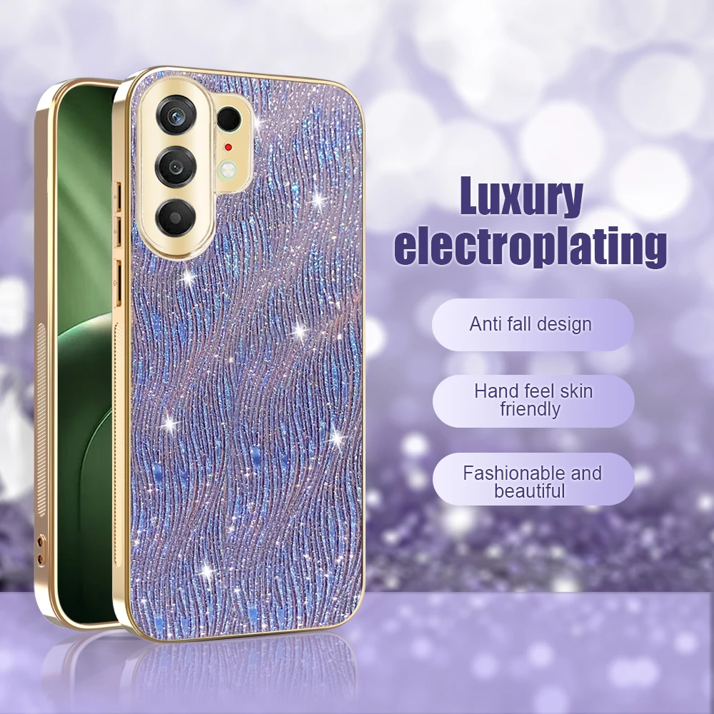 Deluxe Plated Water Ripple Frosted Gloss Shockproof Bumper Case