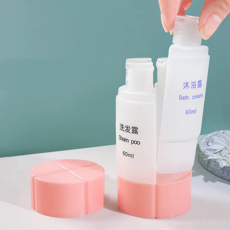 

3 In 1 / 4 In1 Travel Lotion Dispenser Refillable Bottle Set Portable Shampoo Body Wash Lotion Container Creative Empty Bottle