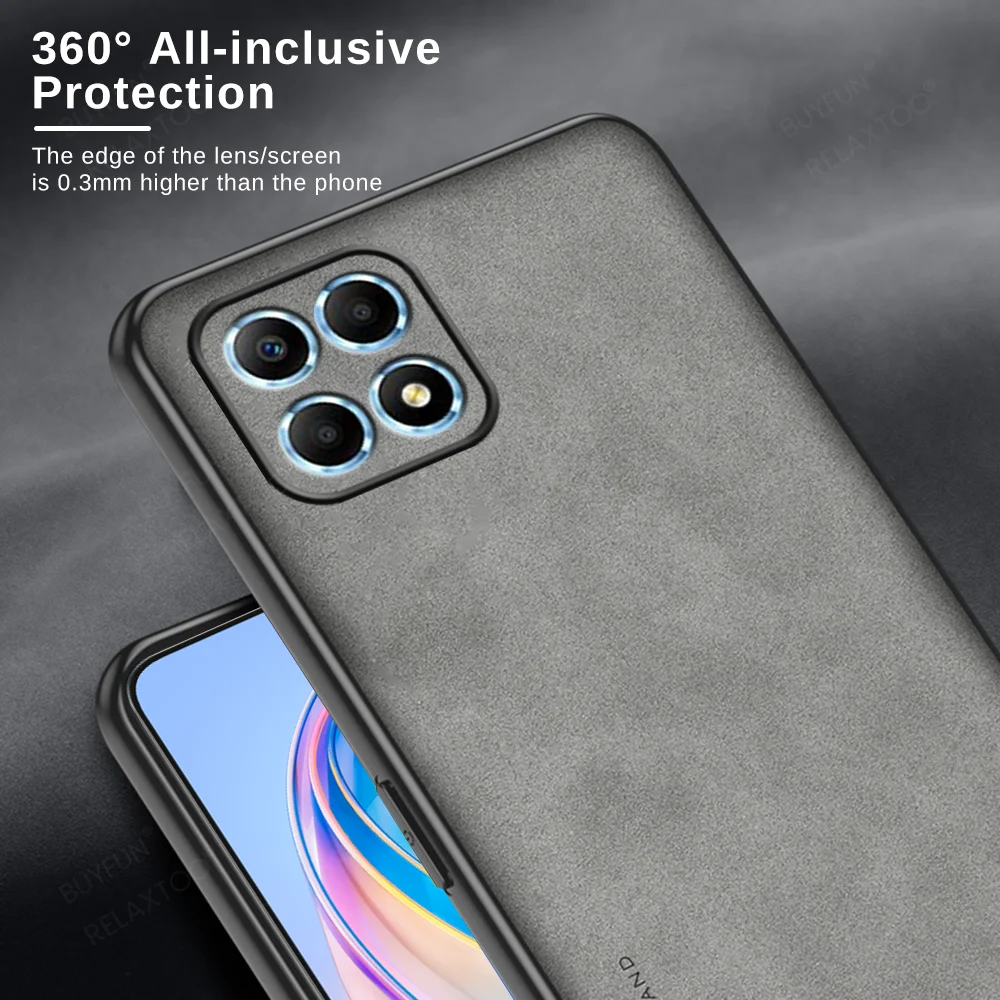 Задняя крышка из овечьей кожи для Honor X8a 4G чехол, мягкий бампер,  противоударный чехол для Honar Honer X 8a X8 a HonorX8a 4G 2023, крышка  объектива | AliExpress
