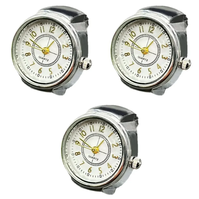 Creative Alloy Shell New Hot Selling Finger Circular Arabic Numeral Scale Dial Couple Men's And Women's Ring Watch