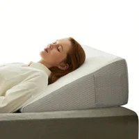 Oreiller compensé de lit pour dormir, dessus en mousse à mémoire de forme douce, cale d'oreiller triangulaire, positionneurs corporels pour l'élévation des jambes, soulagement du ronflement 3