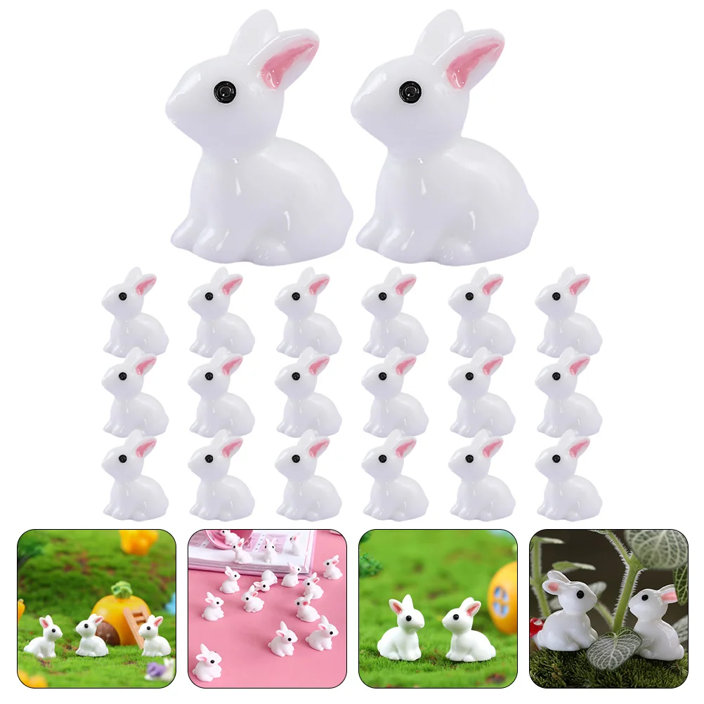 

Resin Easter Rabbit Microlandscape Decor Yard Rabbit Decor Party Desktop Decor Moss Micro Landscape Ornaments For Easter