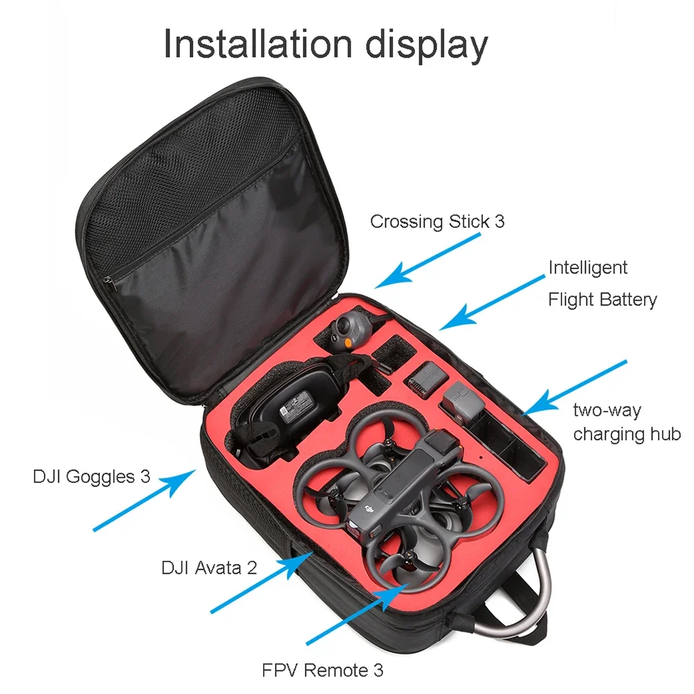 Storage Bag Backpack for DJI Avata 2 Outdoor Flight Accessories Organizer