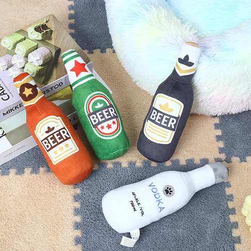 반려동물 물기 방지 맥주병 모양 장난감, 반려견 봉제 장난감, 깨끗한 치아 씹기, 반려동물 용품, 인터랙티브 장난감 3