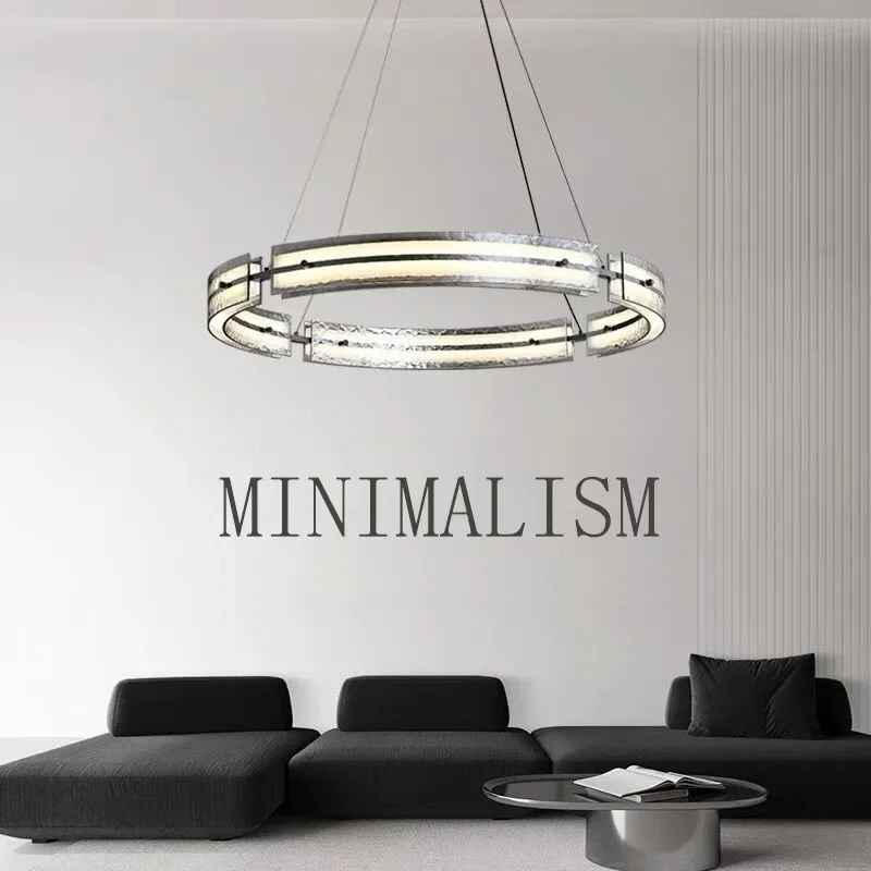 

Итальянская Минималистичная полностью медная Подвесная лампа для гостиной, современные роскошные высококачественные украшения для дома, стеклянные осветительные приборы для спальни