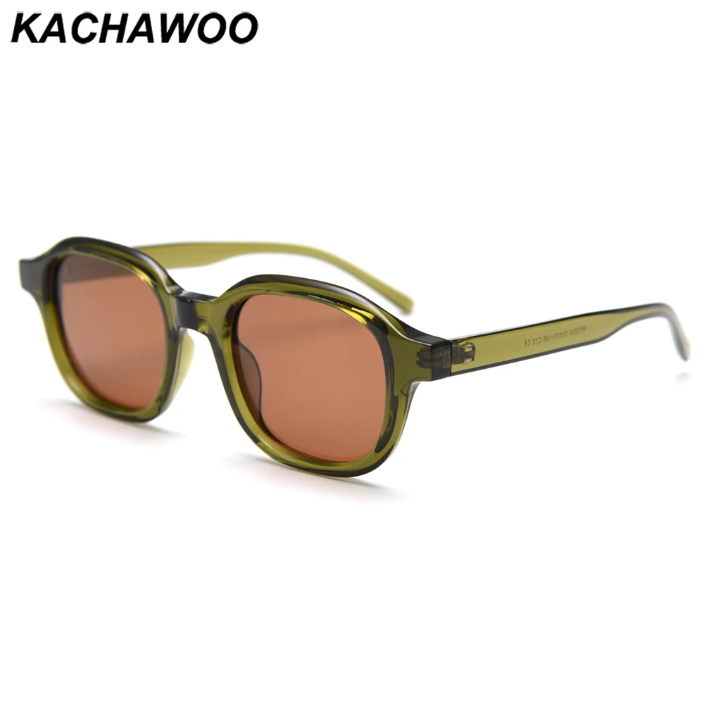 

Kachawoo polarized sunglasses for men tr90 frame retro sun glasses women trending Summer shades European style green grey black