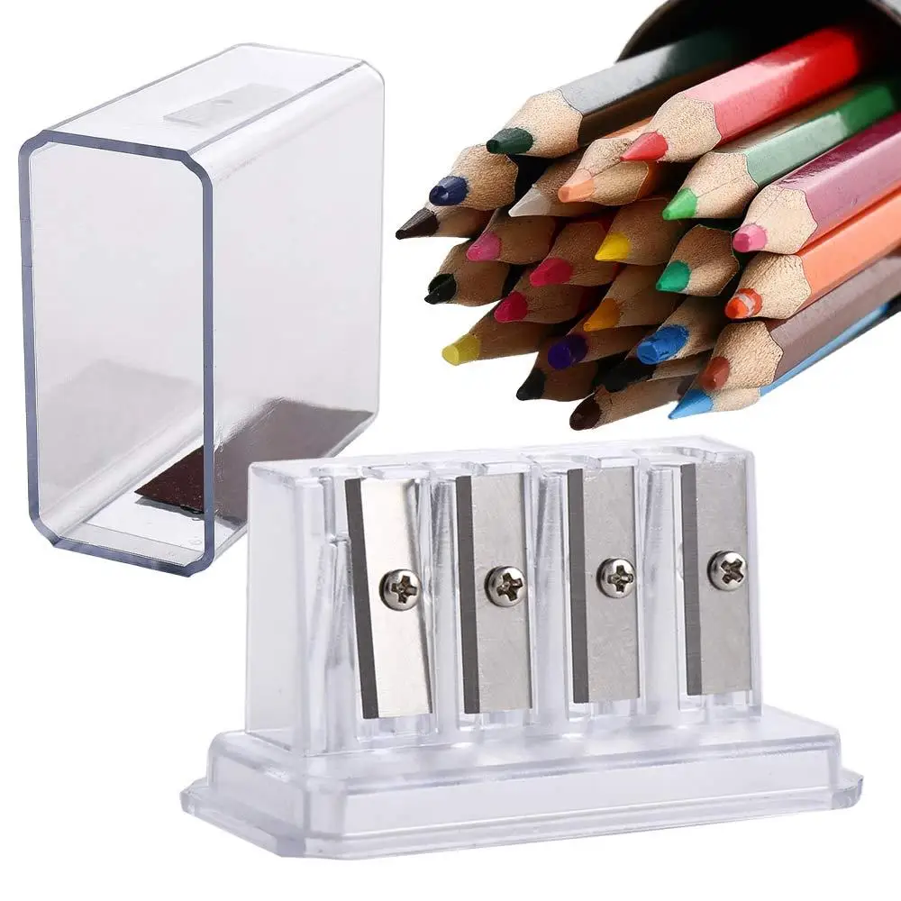 Temperino Trasparente per Studenti, Cancelleria Scolastica, Temperino per Carboncino, Forniture Artistiche, Temperino Manuale - immagine 5