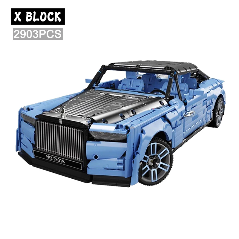 

Technical Famous Limousine Building Blocks Bricks Model MOC Assembly Static Supercar Luxury Vehicles Sets Kids Toys Boys Gifts