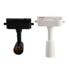 1/5/10/20pcs Lot Adjustable Mini E27 track light,Black White 1 Phase 2 Wire Simple Bulb Changeable E26 Plastic Rail Lighting 1