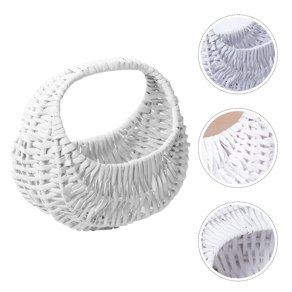 

Woven Storage Basket Flower Arrangement Woven Flower Basket Small Basket with Handle