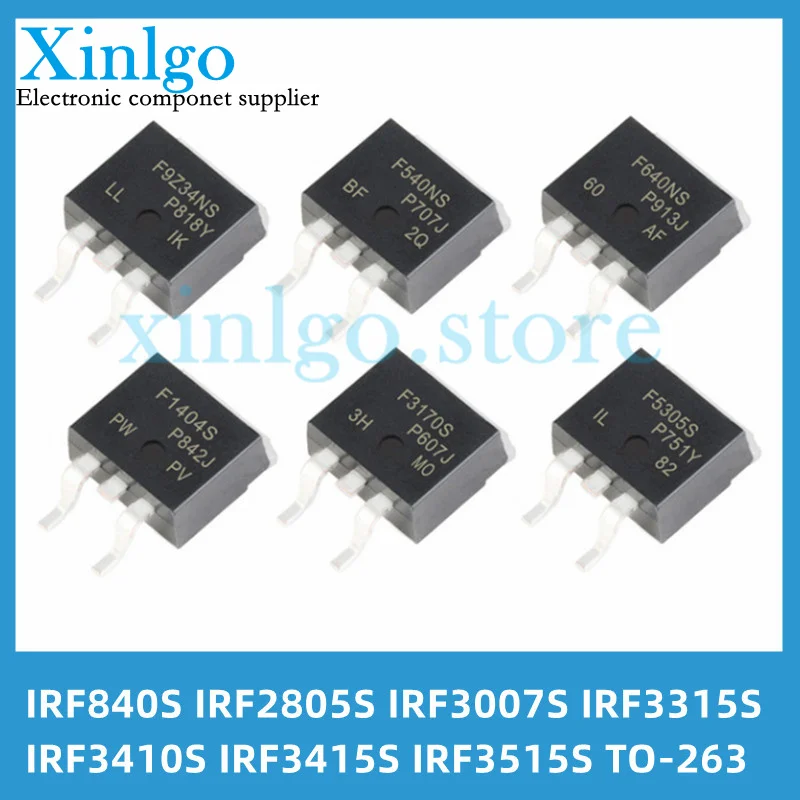 

10 шт./лот транзисторы TO-263 IRF840S IRF2805S IRF3007S IRF3315S IRF3410S IRF3415S IRF3515S STRLPBF