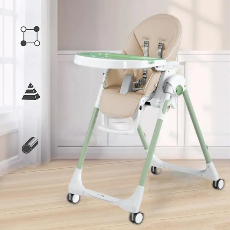 Cuscino del sedile per Peg perego Siesta Zero 3 coprisedia da pranzo in pelle PU coprisedile morbido per bambini con imbottitura cuscino per seggiolone