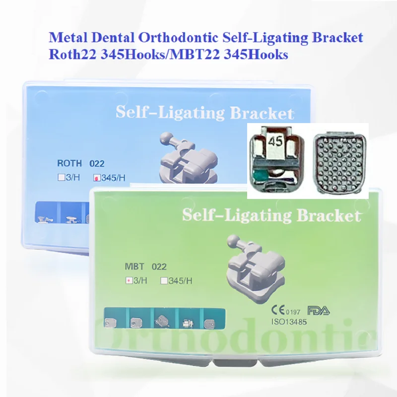 MIM Debtak Self Ligation Bracket Dental Orthodontic Brace Roth 22 Ultra Thin 1.8mm Dental