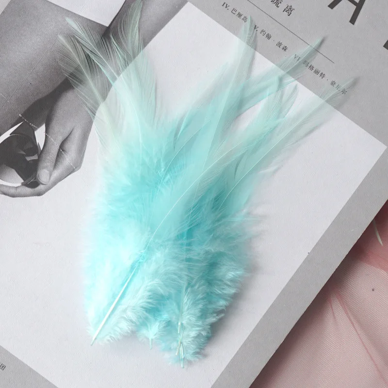 Rooster Feather Chicken Feathers Decor Fly Tying Accessories Crafts for Needlework and Handicraft Dersses Musilm craft feathers natural feathers rooster feathers