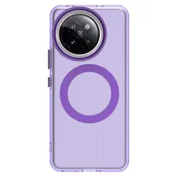 Magsafe Frosted Clear Slim Protective Candy Magnetic Phone Case for Xiaomi 14 Civi (Purple)