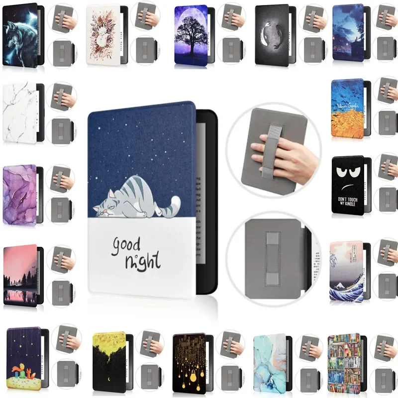 Smart Case Con Cinturino Per Kindle Paperwhite Case 6/7/10/11Th Per Il 2019 All-New Kindle 10Th 2022 11Th E-Book Cover Protettiva