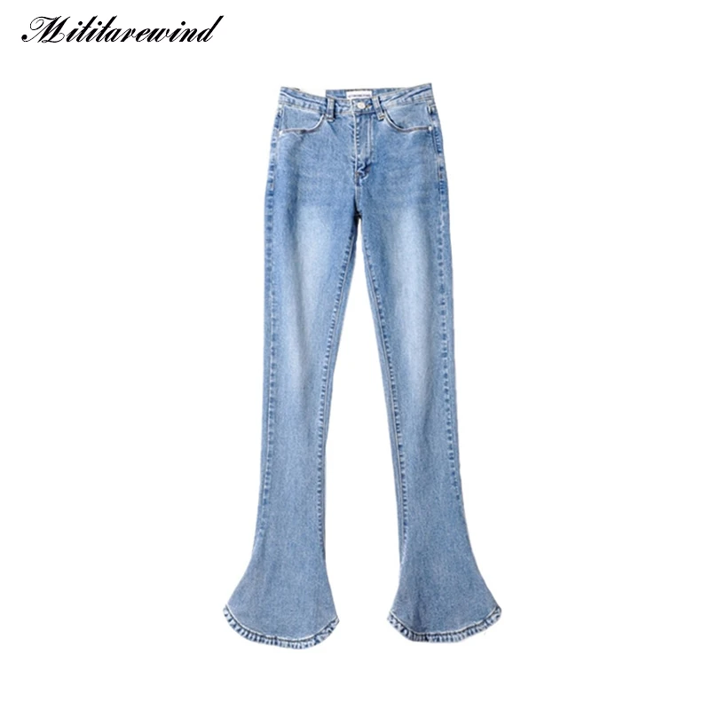 

Flare Wide Leg Jeans Women Elastic High Waist Skinny Hot Denim Trousers Fashion Oversize Casual New Streetwear Sexy 2023 Pants