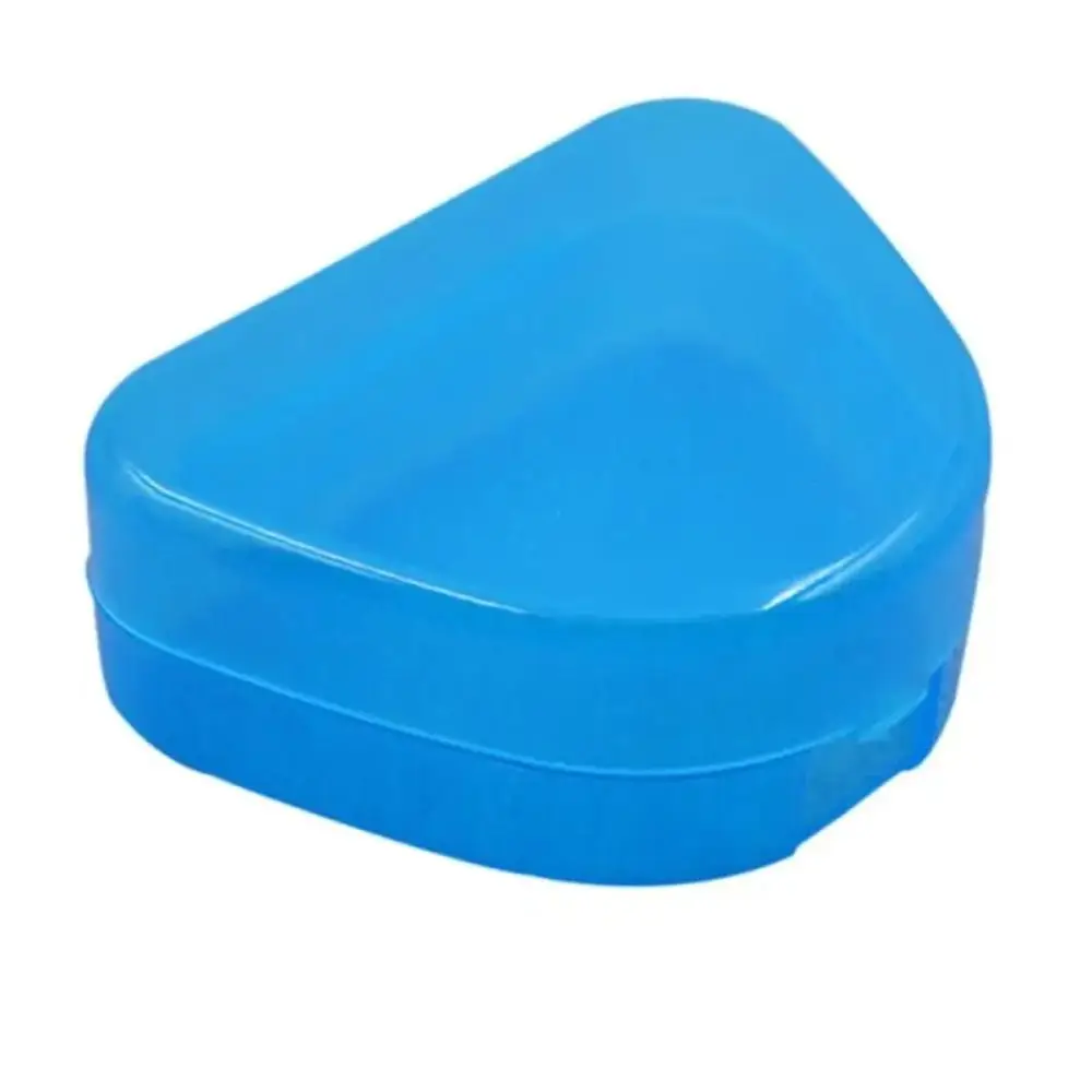 High Quality Snap-fit Catch Artificial Tooth Organizer Solid Color Keep Dry False Teeth Storage Box Portable Denture Bath Box