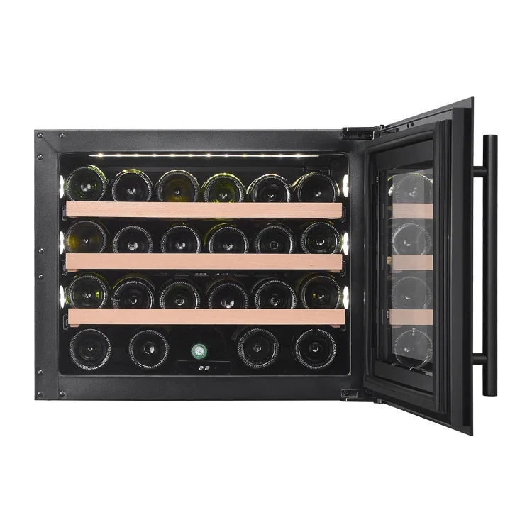 VI24S 51L 24 Bottle Wall Mounted Built-in Wine Cooler Compressor Wine Refrigerator Cooler and Beverage Coolers Electric 50