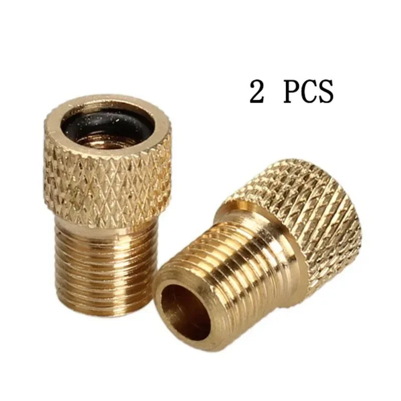 F/V To A/V Valve Adapter 4PC Bike Value Converter Presta To Schrader Golden Bike Tire French Valve Adapter Bicycle Accessories bicycle valve adapter bicycle valve accessories